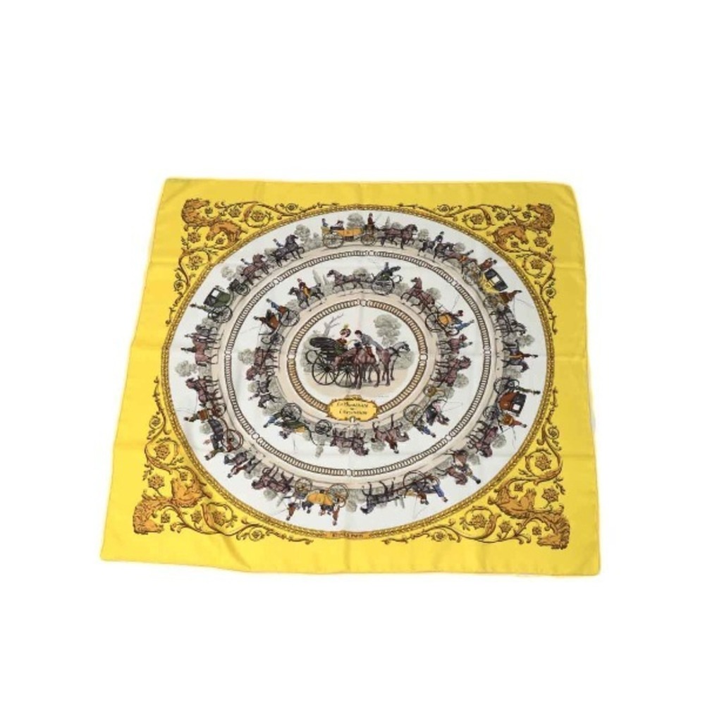 HERMES Authentic Yellow Scarf